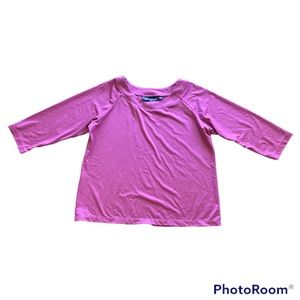 Susan Graven fuchsia scoop neck top